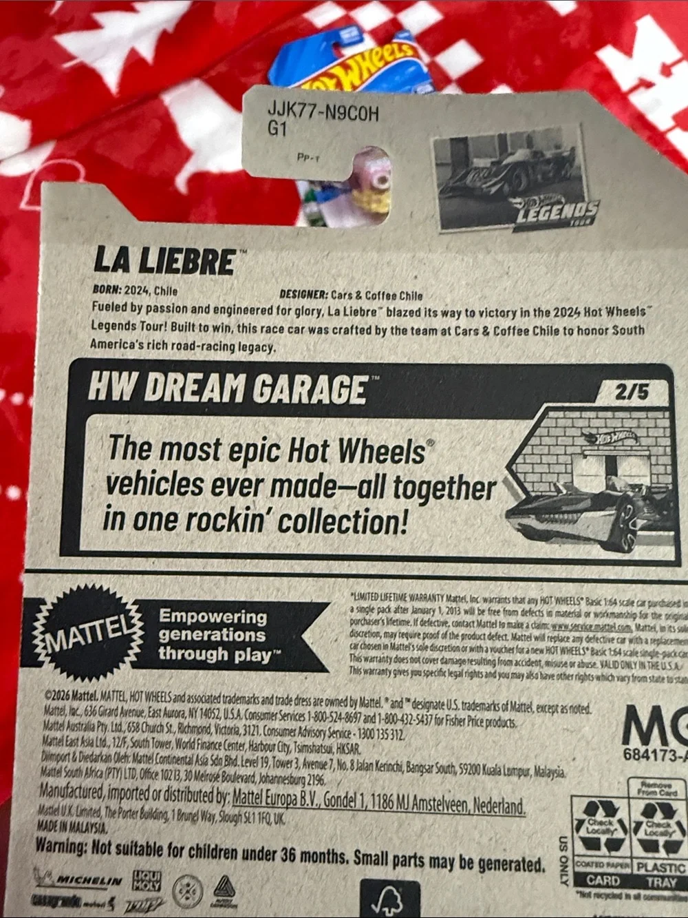 Hot Wheels La Liebre White Die-Cast Race Car